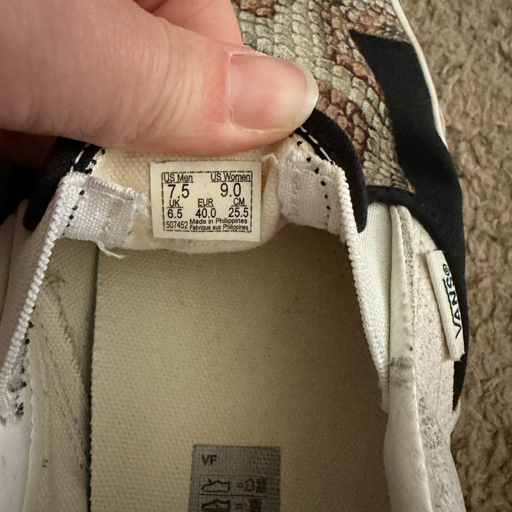Vans Snakeskin Sneakers - Black and Cream